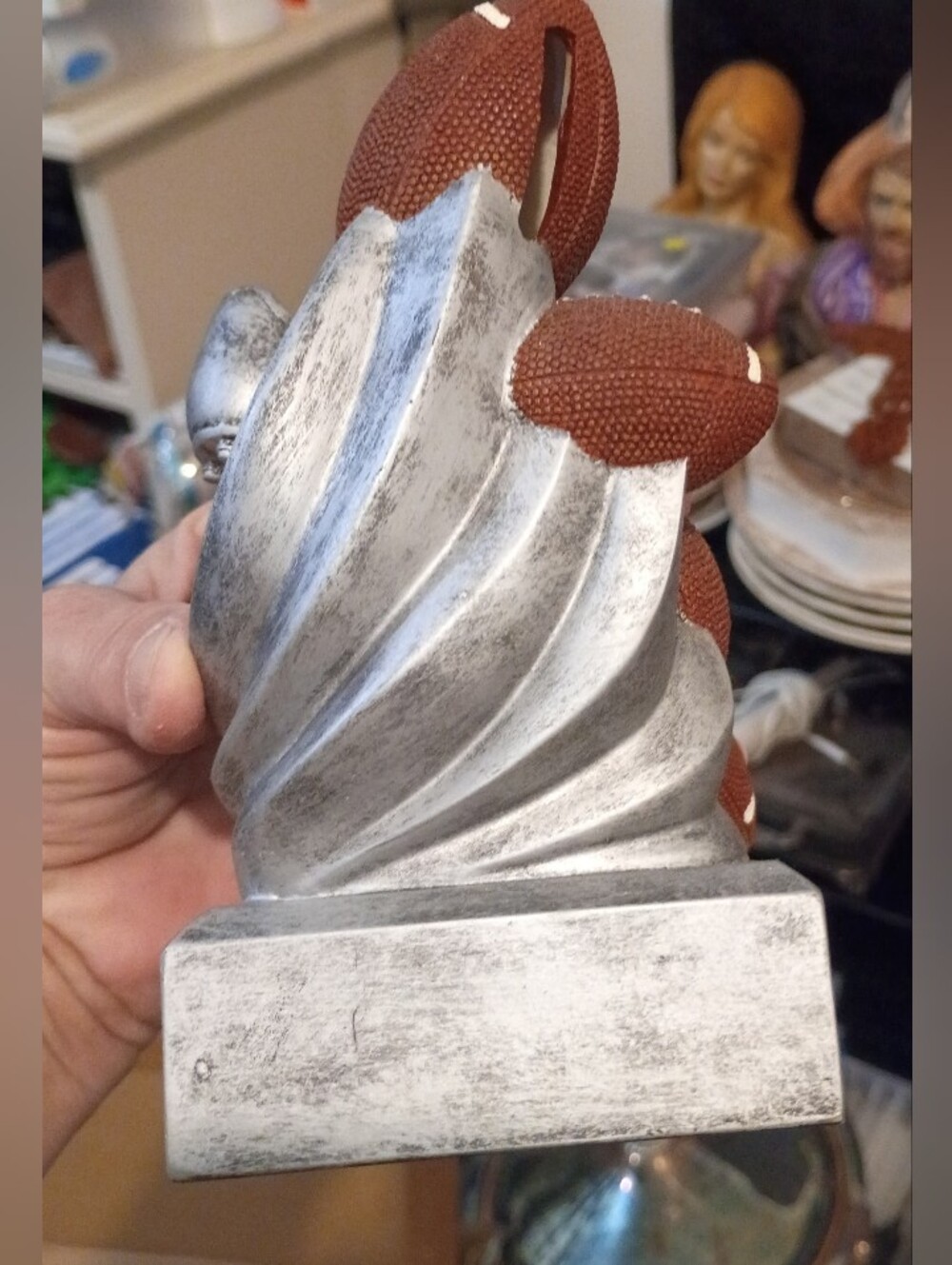 Kids Silver Football Cleat Decorative Bank - Picture 2 of 2